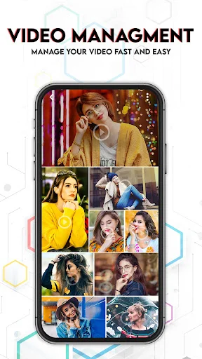 Cloud Gallery video management feature showing grid of video thumbnails for fast and easy organization