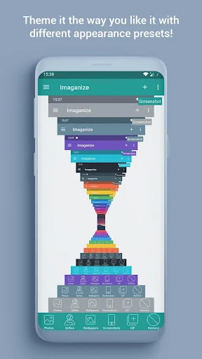Theme appearance presets customize colors and look of Imaganize photo organizer app