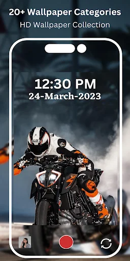 Motorcycle biker HD wallpaper on lockscreen from 20+ categories collection for mobile personalization