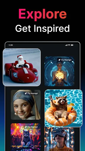 Desktop inspiration gallery browsing trending AI video styles and effect examples for creation