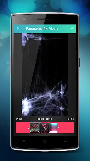 Video editor timeline displaying selected segment to cut with precise frame navigation and duration display