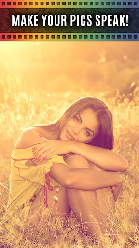 Golden vintage retro filter applied to outdoor woman portrait photo